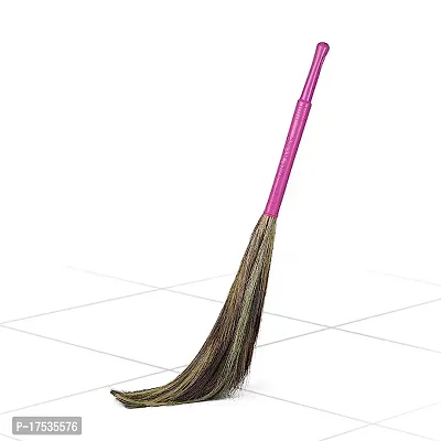 Classic Grass Floor Broom ndash; Meghalaya Grass ndash; Multicolour-thumb0