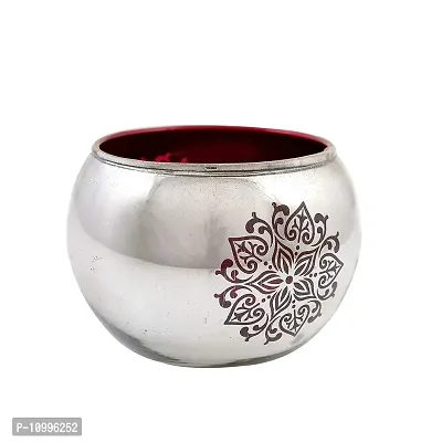 Yalambar Tealight Candle Holder Mosaic Glass Design - Ideal for Diwali Decorations Items Home Diwali Gifts (Pack of 1)-thumb2