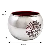 Yalambar Tealight Candle Holder Mosaic Glass Design - Ideal for Diwali Decorations Items Home Diwali Gifts (Pack of 1)-thumb2