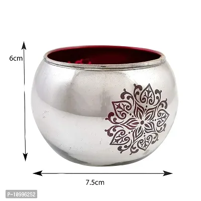 Yalambar Tealight Candle Holder Mosaic Glass Design - Ideal for Diwali Decorations Items Home Diwali Gifts (Pack of 1)-thumb3