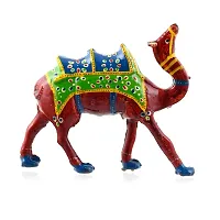 Rajasthani Art Shop Mache Handmade Camel Tableware Antique Showpiece Figurine Set of 1 for Living Room Home D?cor and Gift Purpose-thumb1