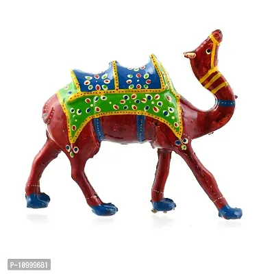 Rajasthani Art Shop Mache Handmade Camel Tableware Antique Showpiece Figurine Set of 1 for Living Room Home D?cor and Gift Purpose-thumb2