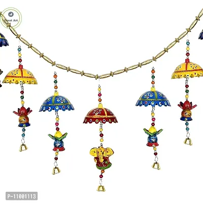 Rajasthani Art Shop Door Hanging Decorative Cotton Designer Toran (Medium)-thumb2