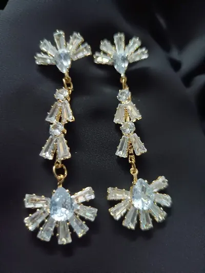 Elite Brass Drop Earrings For Women