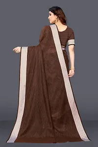 Beautiful Linen Saree with Blouse piece-thumb1