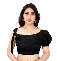 Beautiful Black Georgette Saree With Blouse Piece For Women-thumb4