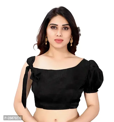 Beautiful Black Georgette Saree With Blouse Piece For Women-thumb5