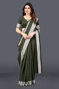 Beautiful Linen Saree with Blouse piece-thumb4