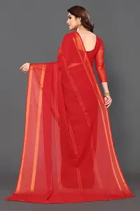 Beautiful Chiffon Saree with unstitched Blouse piece for Women-thumb3