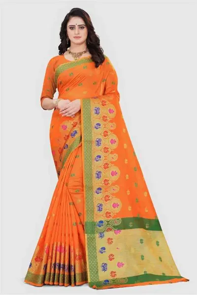 Best Selling Cotton Silk Saree with Blouse piece 