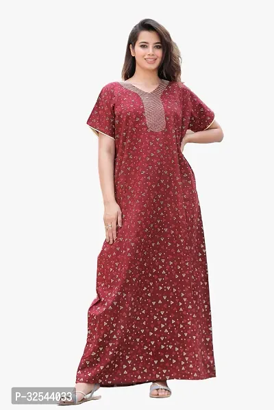 Elegant Cotton Blend Nightdress For Women Pack of 1-thumb0