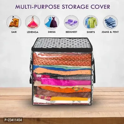 AMIRA INDUSTRIES Garments Protector Saree cover/Clothes Storage Bag with Dust Protection Front Clear window  Zip Closure for Multi-Purpose Clothing Storage Bag | Pack of 1-thumb3