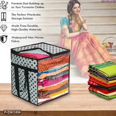 AMIRA INDUSTRIES Garments Protector Saree cover/Clothes Storage Bag with Dust Protection Front Clear window  Zip Closure for Multi-Purpose Clothing Storage Bag | Pack of 1-thumb5