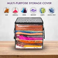 AMIRA INDUSTRIES Garments Protector Saree cover/Clothes Storage Bag with Dust Protection Front Clear window  Zip Closure for Multi-Purpose Clothing Storage Bag | (3)-thumb2