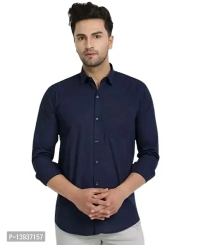 Classic Cotton Solid Formal Shirts for Men-thumb0