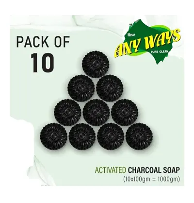 Activated Charcoal Bath Soap (Pack Of 7,8,9,10)