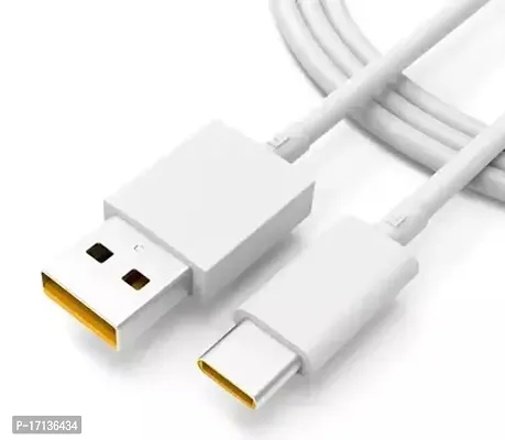 Premium Quality Port Miles 65W Superdart-Vooc Type C 6.5 A 1 M Usb Type C Cable (Compatible With Oppo-Realme-Oneplus, Vooc-Dash- Warp-Dart-Supervooc, White  Yellow , One Cable)