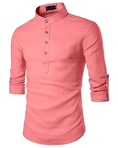 JEEVAAN - THE PERFECT FASHION Men's Plain Solid Slim Fit Causal Kurta