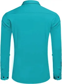 FINIVO FASHION Men Cotton Casual Shirt (Cerulean Blue, 44 - X-Large)-thumb1