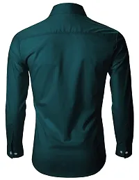 FINIVO FASHION Men's Regular Fit Casual Shirt (FFT_POCKET_DRK GREEN_44_Green, Astronaut Blue_44)-thumb1