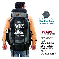 Travel Bag Rucksack Backpack for Hiking/Trekking/Camping/Travelling (Grey)-thumb1