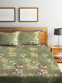 Vocal Store Double Bedsheet with 2 Pillow Cover|Floral Print  Glace Cotton Blend|Printed Design Pillow Cover|Size 222 x 254 cm, HFB-A014-thumb4