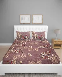 Vocal Store Double Bedsheet with 2 Pillow Cover|Floral Print  Glace Cotton Blend|Printed Design Pillow Cover|Size 222 x 254 cm, HFB-A013-thumb2