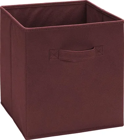 Vocal Store Non Wove Fabric Storage Cubes Organizer with Handles, 12""x12""x12"", Black - Pack of 1