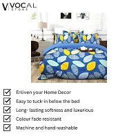 Vocal Store Grace Cotton/Microfiber 160 GSM Bedsheet with 2 Pillow Cover-thumb1