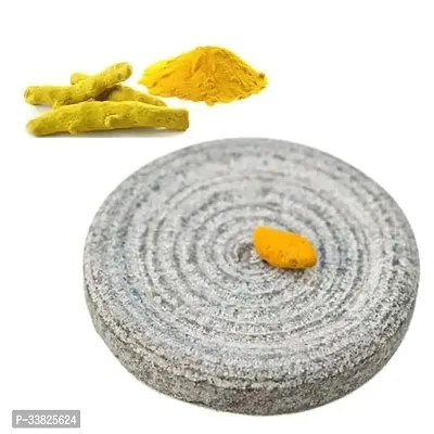 RARE OCEANS Sandalwood/Turmeric Haldi Grinding Mortar Round Shape Rubbing Stone-thumb0