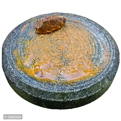 RARE OCEANS Sandalwood/Turmeric Haldi Grinding Mortar Round Shape Rubbing Stone-thumb2