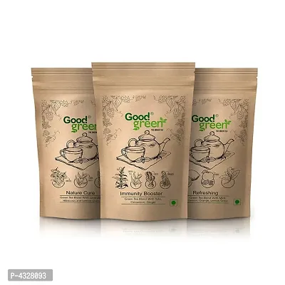 Nature Cure, Assam Green and Refreshing Tea 100 Gram Each Pack (Combo Pack of 3)- Price Incl. Shipping