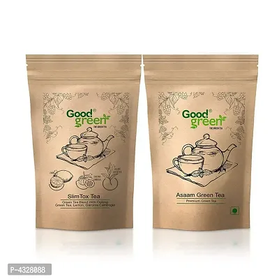 Slim Tox and Assam Green Tea 100 Gram Each Pack(Combo Pack of 2)- Price Incl. Shipping-thumb0