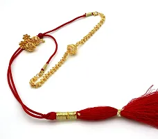 Upala Gold Plated Bakul Choker Necklace Set With Adjustable Tassel-thumb3