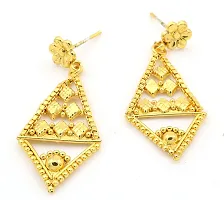 Upala? Gold Plated Designed Rani Haar Necklace Set With Ear Rings For Women-thumb1