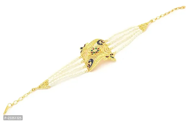 Upala Classic Gold Plated Bracelet with Minakari work For Women-thumb0