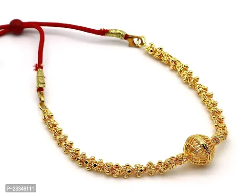 Upala Gold Plated Bakul Choker Necklace Set With Adjustable Tassel-thumb3