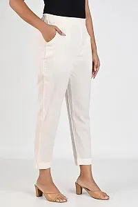 Trendy Moirai Cotton Blend Casual Trouser for Women-thumb1