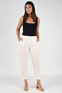 Trendy Moirai Cotton Blend Casual Trouser for Women-thumb3