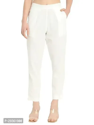 Trendy Moirai Cotton Blend Regular Fit Casual Trouser for Women