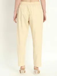 Trendy Moirai Cotton Blend Regular Fit Casual Trouser for Women-thumb3