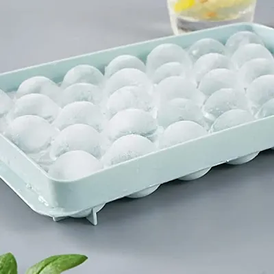 33-Cavity Plastic Round Ice Ball Mold Blue