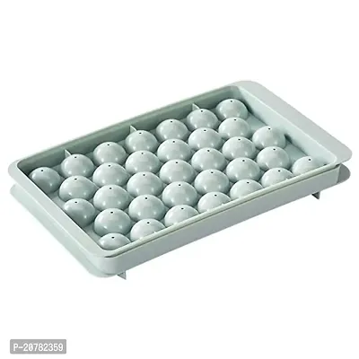SZONZ Reusable Flexible Round Ice Cube Trays, 33 Cavity Mini Round Ice Plastic Tray Molds for Whiskey  Cocktails, Keep Drinks Chilled Ice Cube tray with Easy Release with removable lid (Multicolor, Pack Of 2)-thumb4