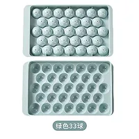 SZONZ Reusable Flexible Round Ice Cube Trays, 33 Cavity Mini Round Ice Plastic Tray Molds for Whiskey  Cocktails, Keep Drinks Chilled Ice Cube tray with Easy Release with removable lid (Multicolor, Pack Of 2)-thumb2