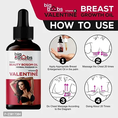 Idf  Release VALENTINE Bigger Breast Enlarge 100% Natural Body Toner Breast Oil for Women its helps in growth/firming/tightening natural with Anti Ageing, Shaping, Uplifting Sagging Fat Muscles-thumb2