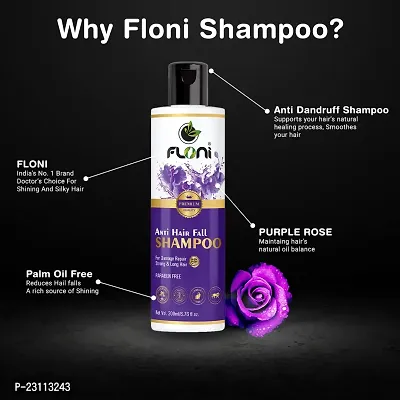 Floni Anti Hairfall Shampoo for Women  Men Paraben free for Silky And Shining Hair 200 mL-thumb2