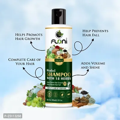 Floni 18 Herbs Natural Shampoo For Men  Women Suitable For Dry Hair Scalp prevent Hair Fall-thumb3