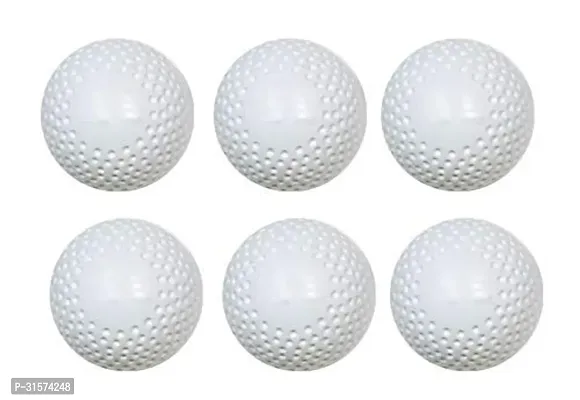 Sports Dimple Hockey Ball (pack of 6, White)-thumb0