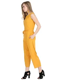 Solid Yellow Jumpsuit for women-thumb2