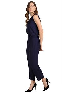 Solid Blue Jumpsuit for women-thumb2